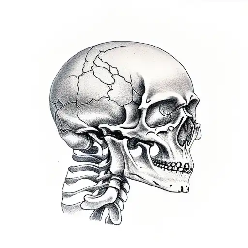 skeleton on motorcycle  tattoo design idea