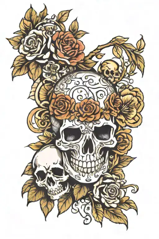 memento mori tattoo design idea