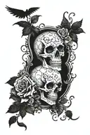 memento mori memento vivere tattoo design idea