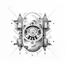 steampunk valve tattoo design idea