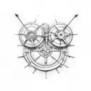 steampunk valve tattoo design idea