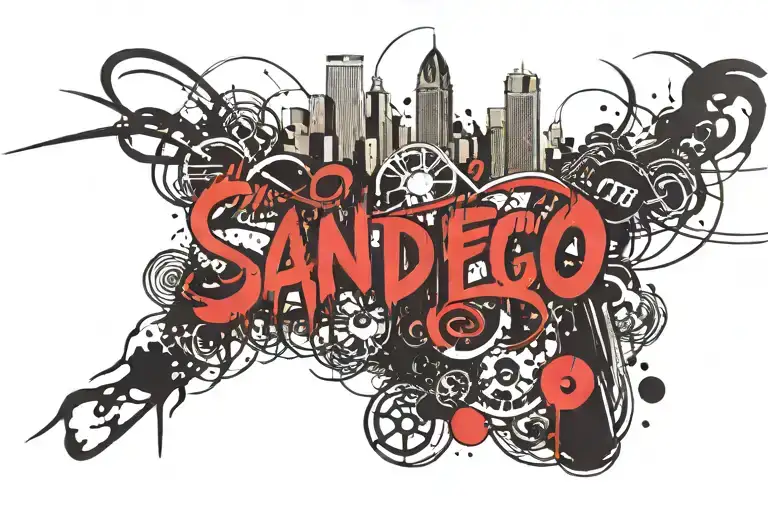 san diego tribute tattoo design idea