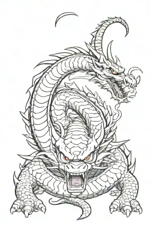 dragon ball z shenron dragon ball tattoo design idea