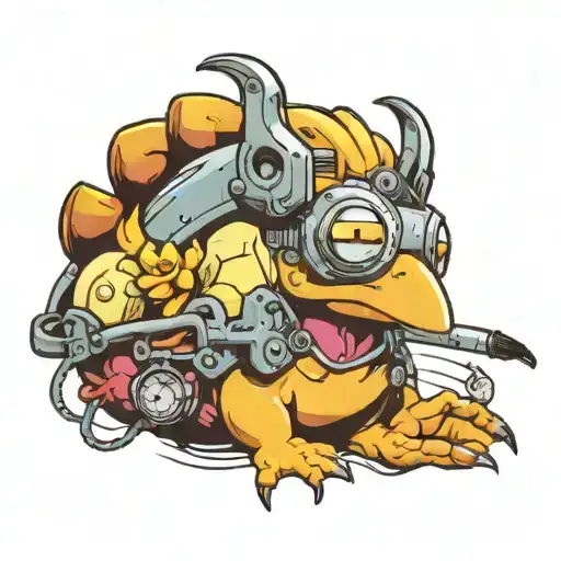 Psyduck brain surgery  tattoo design idea