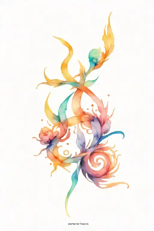 zodiac pisces and capricorn and gemini tattoo design idea