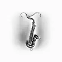 saxophone keys tattoo design idea
