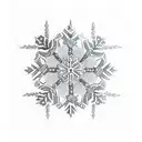 snowflake with swords tattoo design idea