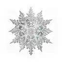 snowflake with swords tattoo design idea