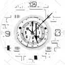 table clock whit 13 hours (digits) tattoo design idea