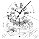 table clock whit 13 hours (digits) tattoo design idea