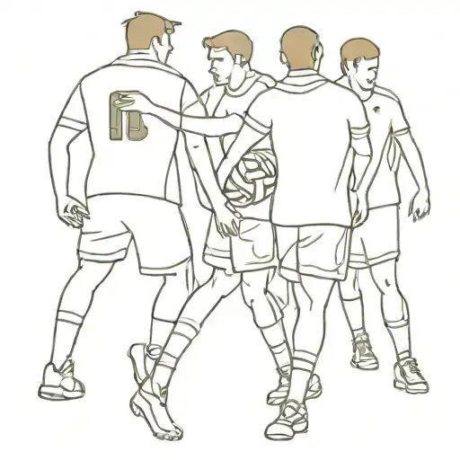 Under 20 handball team season 23/24 tattoo design idea