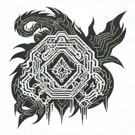 lava monster tattoo design idea