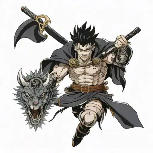 black clover anime  and berserk brand of sacrifice tattoo design idea