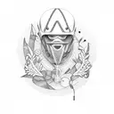 track and field tattoo design idea