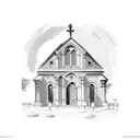 filler Roman church tattoo design idea