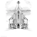 filler Roman church tattoo design idea