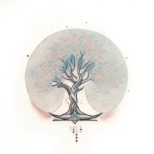 branch of Ashoka Tree  tattoo design idea