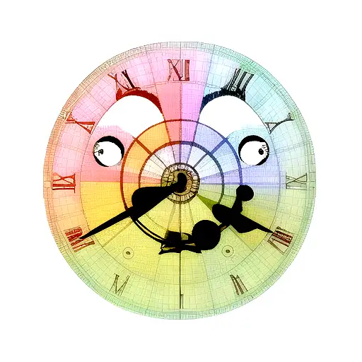 car planets and time tattoo design idea