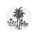 Palm Tree tattoo design idea