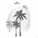 Palm Tree tattoo design idea