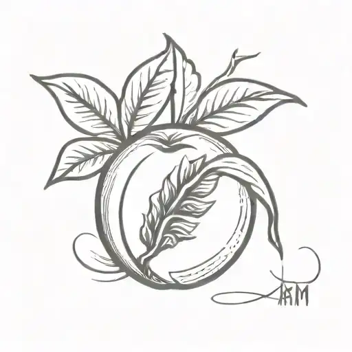 Texas A&M and peaches tattoo design idea