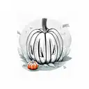 pumpkin tattoo design idea