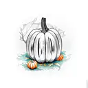 pumpkin tattoo design idea