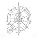 sundial tattoo design idea