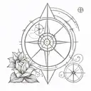 sundial tattoo design idea