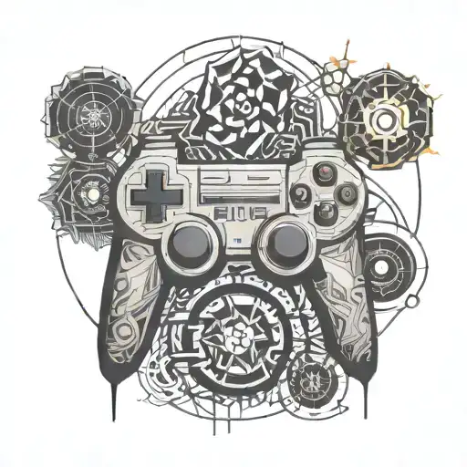 game Control tattoo design idea