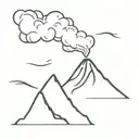Volcano tattoo design idea