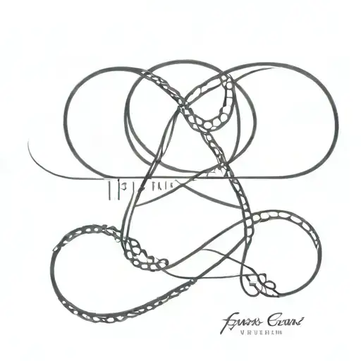 infinity symbol intertwined with name incorporated tattoo design idea