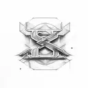 Letter t cover up tattoo design idea