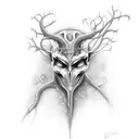 Neurons with Devil tattoo design idea