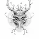 Neurons with Devil tattoo design idea