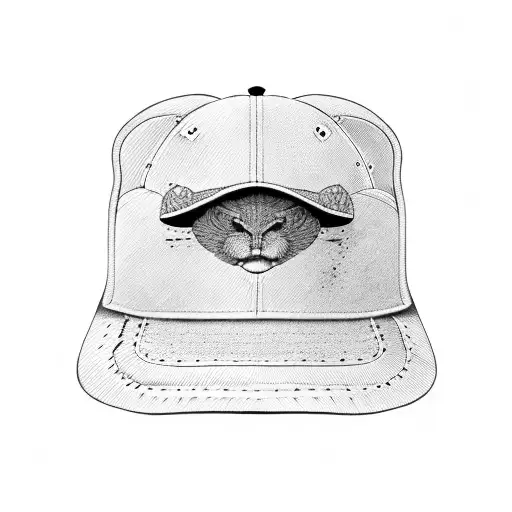 baseball cap tattoo design idea