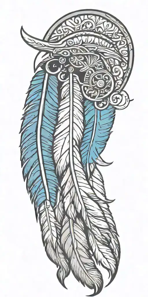 Incorporate a Texas-shaped badge with 13 feathers intertwined, symbolizing strength and freedom tattoo design idea