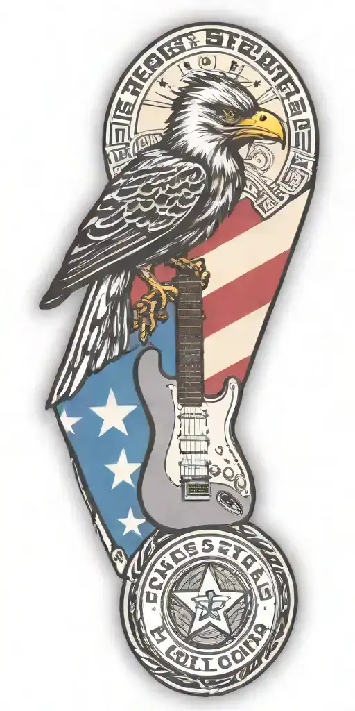 Texas state flag, police shield badge, fender guitar, NICU Awareness, F-14 Tomcat, woody the woodpecker, roadrunner tattoo design idea