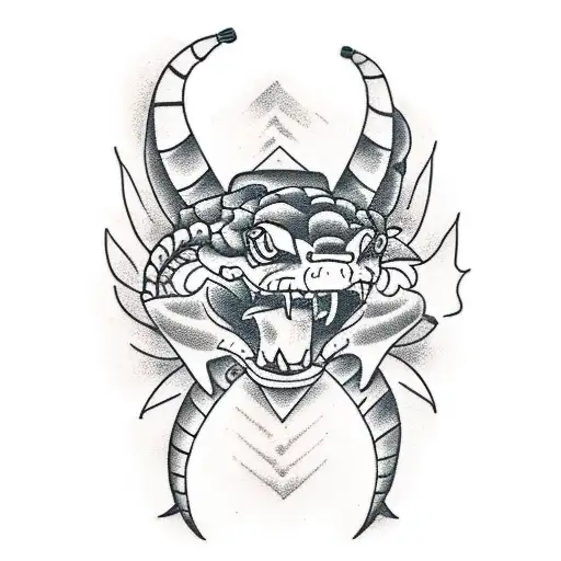 rattlesnake tattoo design idea