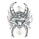 rattlesnake tattoo design idea