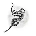 rattlesnake tattoo design idea