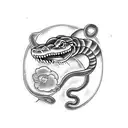 rattlesnake tattoo design idea