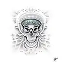 Skull jellyfish tattoo design idea