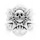 Skull jellyfish tattoo design idea
