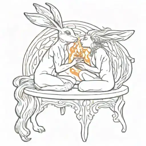 Gemini, self harm, polycystic ovary syndrome, eating disorder, sexual assault, rabbit, fire tattoo design idea