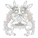 Gemini, self harm, polycystic ovary syndrome, eating disorder, sexual assault, rabbit, fire tattoo design idea