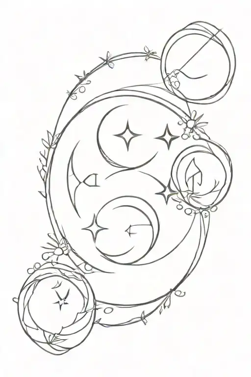 Aquarius sun, Aries moon, libra rising zodiac tattoo design idea