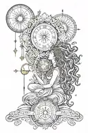 Aquarius sun, Aries moon, libra rising zodiac tattoo design idea