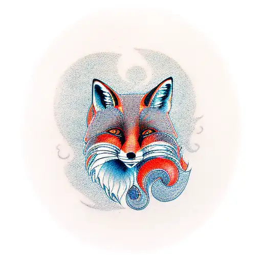 Fox tattoo design idea