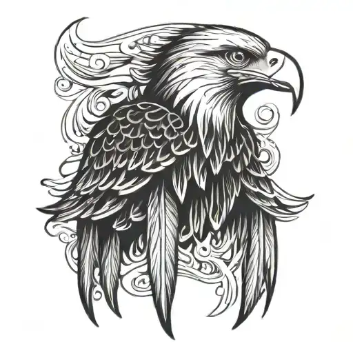 eagle wings tattoo design idea